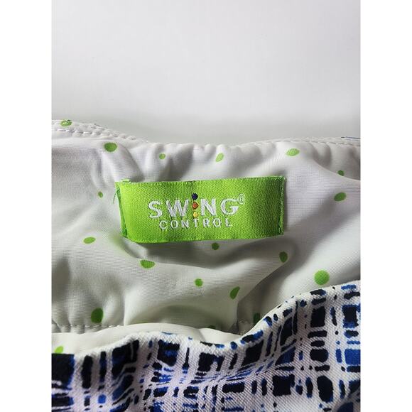 SWING CONTROL Blue White Geometric Active Mid-Rise Golf Capris Pants SZ 6 - Picture 4 of 10